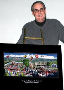 Greg Finney with his signature collage. The wonderful details can be seen in the photos below.