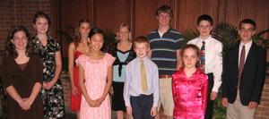 Winners of Bristol Music Club scholarships presented a recital on May 5.