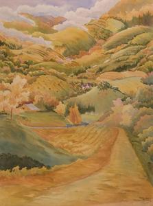 Awards of Excellence were handed out to three artists in the 2008 Virginia Highlands Festival Juried Fine Art Show.  Included are:Harvest Down the Valley" watercolor by Carole Farris Blevins, Bristol, Tenn. (Photo by Ivan Scott)