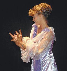 M.J. Light signs as she performs her part in "The Firebird." (Photo by David Crigger|Bristol Herald Courier)
