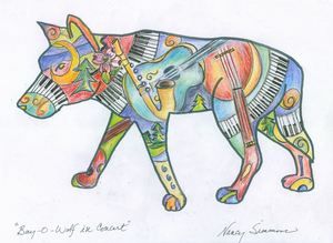 Nancy Simmons submitted this design that she calls "Bay-O-Wolf In Concert."