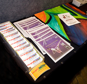 Arts advocates and state legislators picked up free copies of "A! Magazine for the Arts" during Arts Advocacy events.