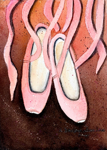 "Pointe Shoes" artwork by Lisa Blankenship Boardwine, Grundy, Va.