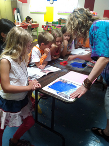 Students learned printmaking last year at William King Museum in Abingdon, Va.