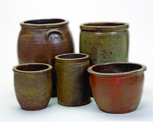 Examples of Edward Mort's pottery. (Photo by James H. Price)