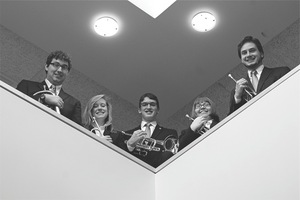 The Emory & Henry College trumpet ensemble performs in Pennsylvania.