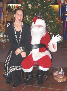 Cornelia Laemmli Orth tells Santa what she wants for Christmas.