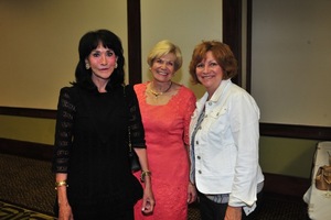 From left to right: Nancy DeFriece, Nancy Arnold and Lisa Alderman at A! Magazine's 20th anniversary gala celebration.