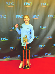 Avery Thomas is seen here with her trophy from the Epic Dance Showcase.