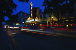  The Paramount Center for the Arts marquee racing lights consist of two thousand 15-watt bulbs.