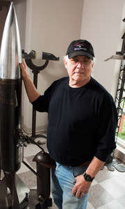  Marvin Tadlock with "A Bomb Sculpture." 