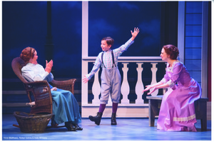 Tricia Matthews, Parker Collins and Holly Williams on stage in Barter Theatreâ€™s â€œThe Music Man. (photo by Billie Wheeler)