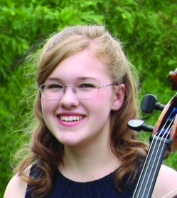 Bristol Music Club Scholarship winner Natalie Lugo performs on cello. 