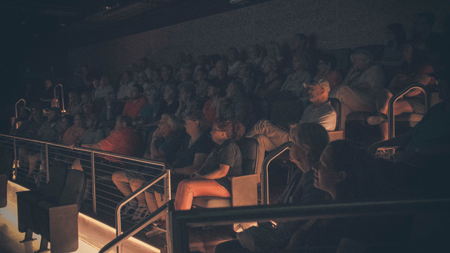 Festival goers watch film during the PUSH Film Festival
