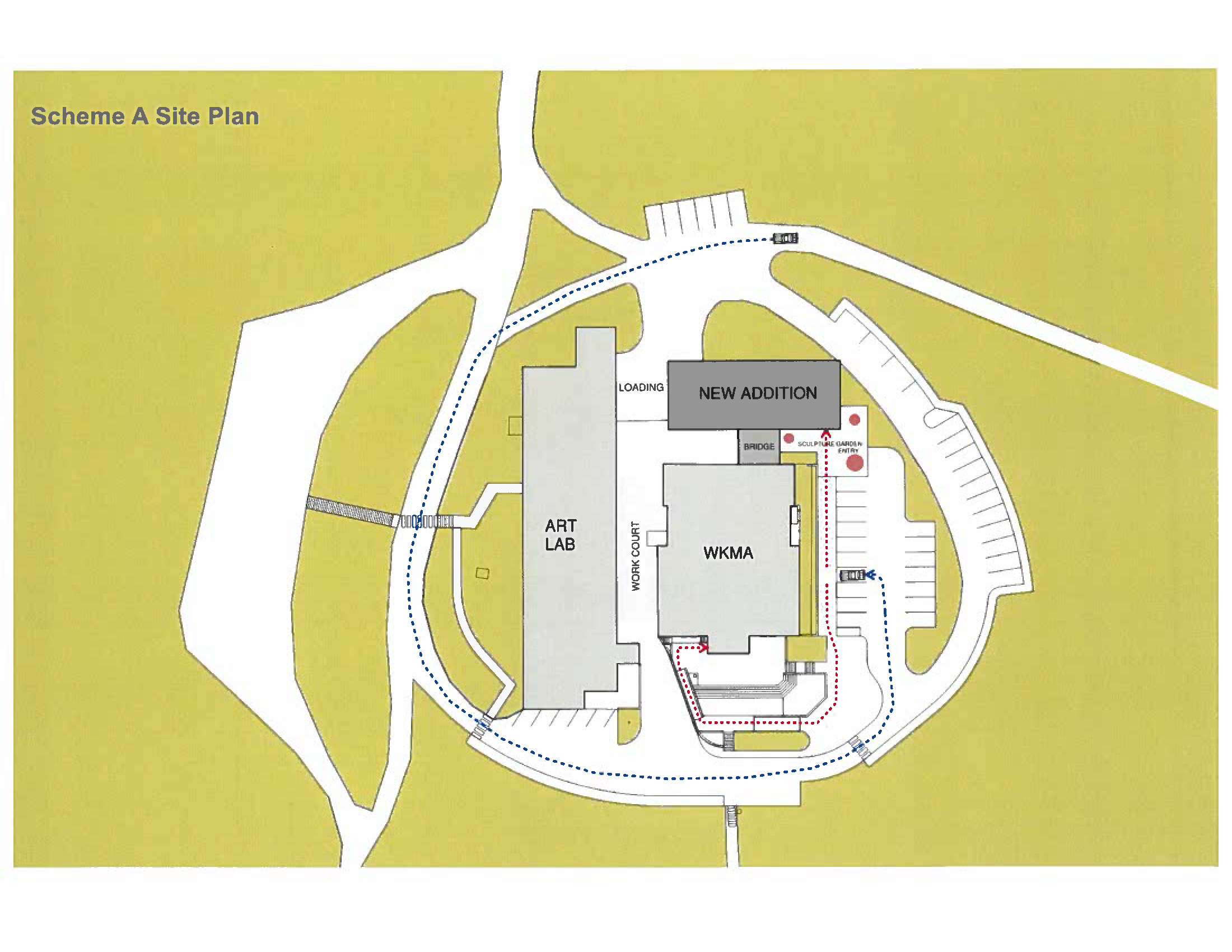 This site plan show where the new addition to house the Virginia Museum of Animal Art collection will be displayed.